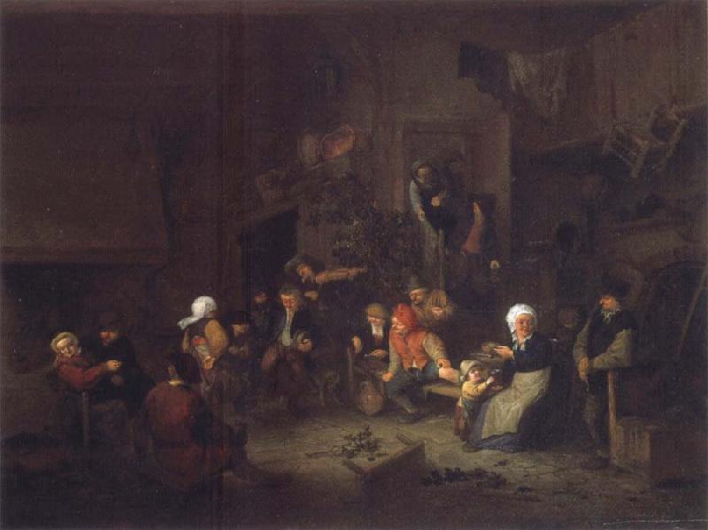 Jan Steen Merry Company in an inn. oil painting image